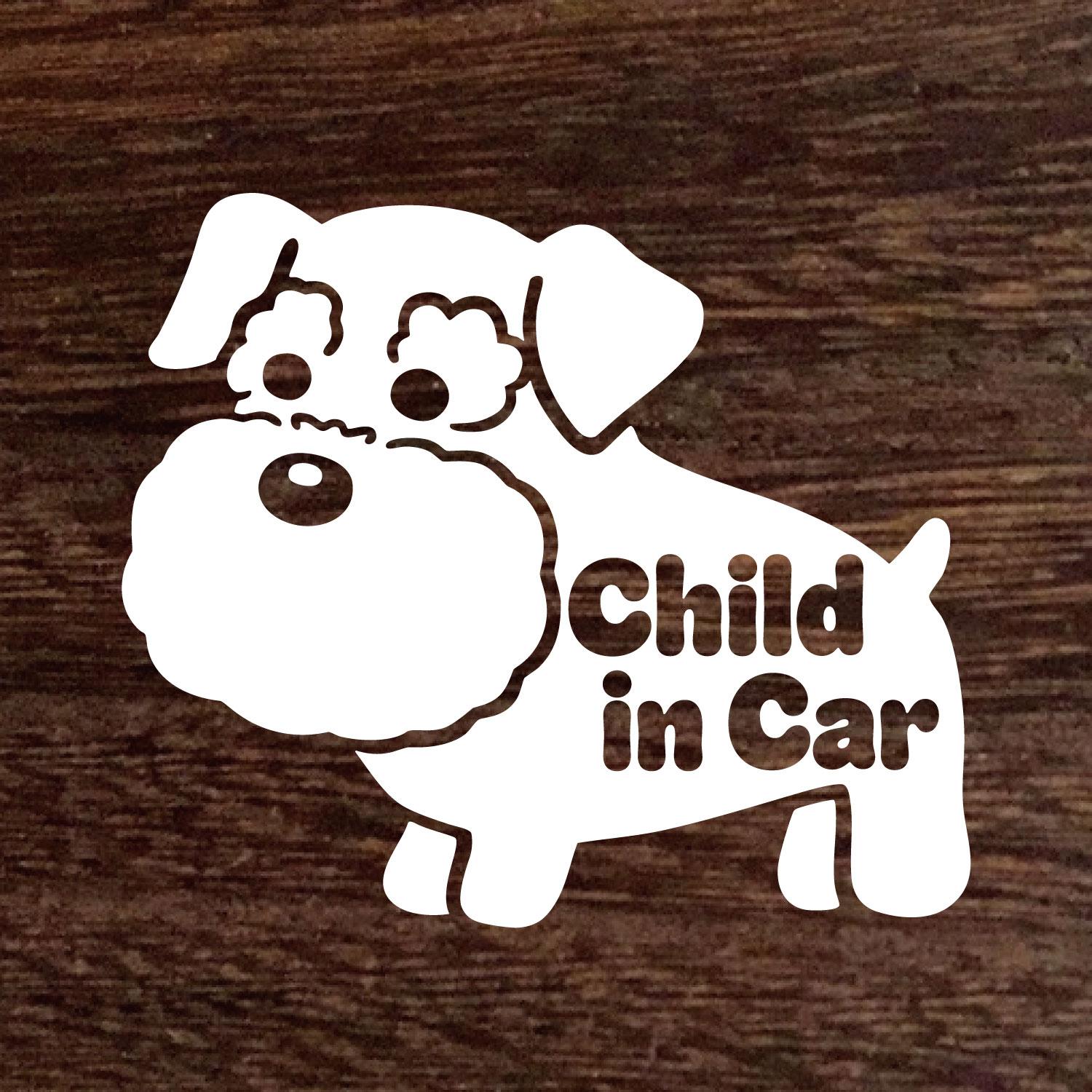 New送料無料★シュナウザー Baby in car ベイビーインカー ステッカー★Dog★シール★車に | 3枚目